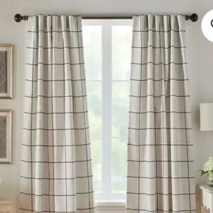 NWT Brighton Windowpane Plaid Blackout Window Curtain Panel - 52"x108"